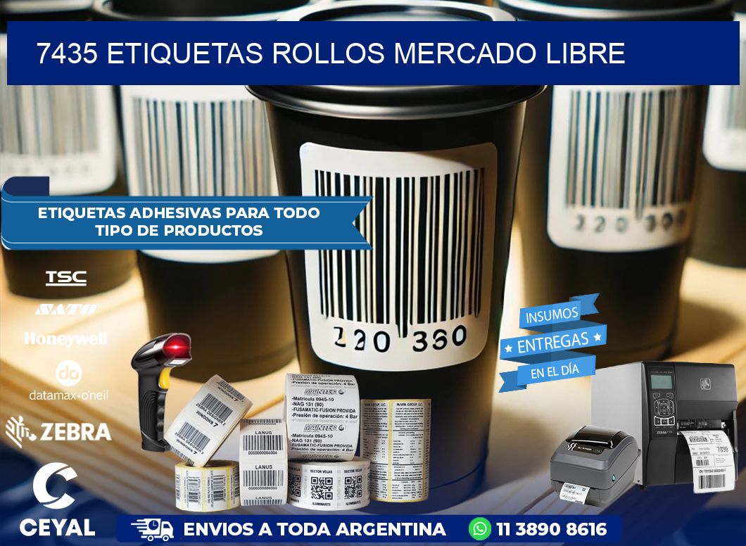 7435 etiquetas rollos MERCADO LIBRE