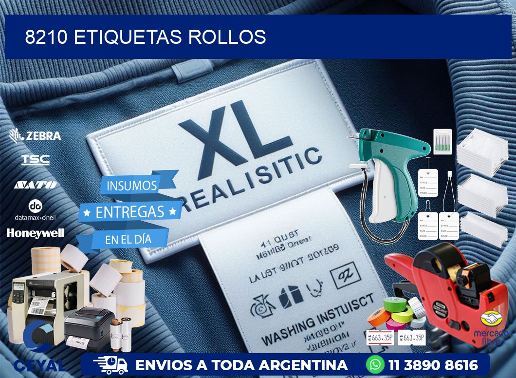 8210 etiquetas rollos