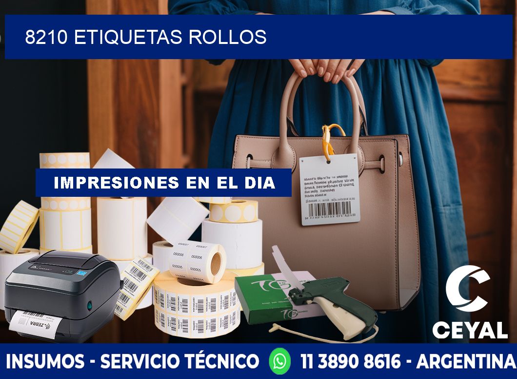 8210 etiquetas rollos