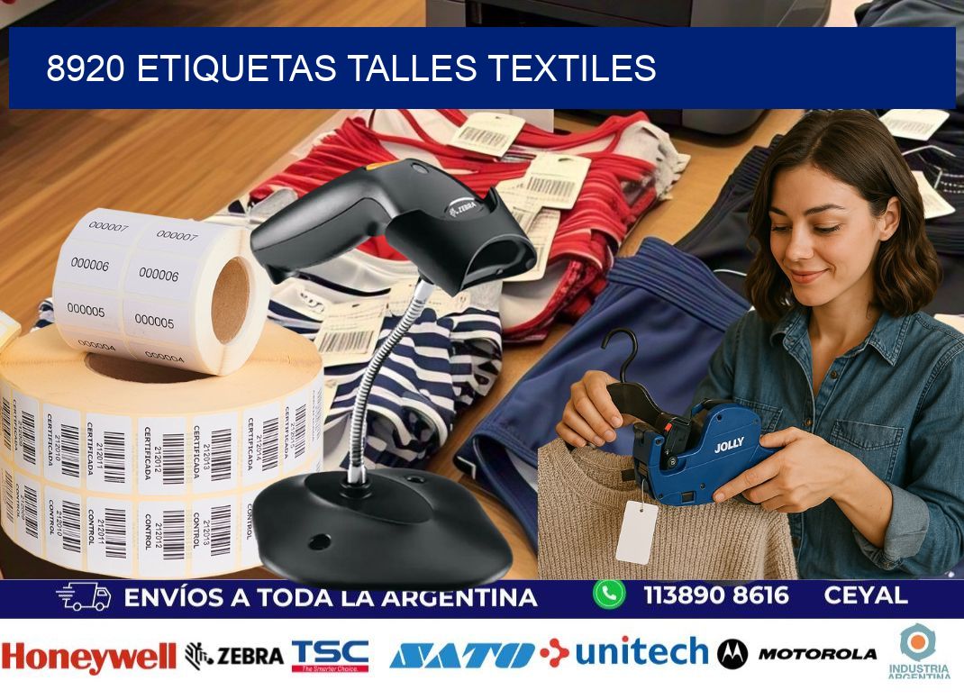 8920 ETIQUETAS TALLES TEXTILES
