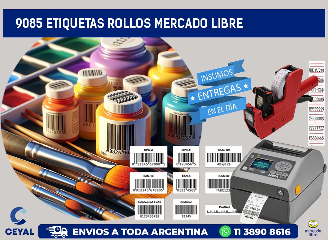 9085 etiquetas rollos MERCADO LIBRE