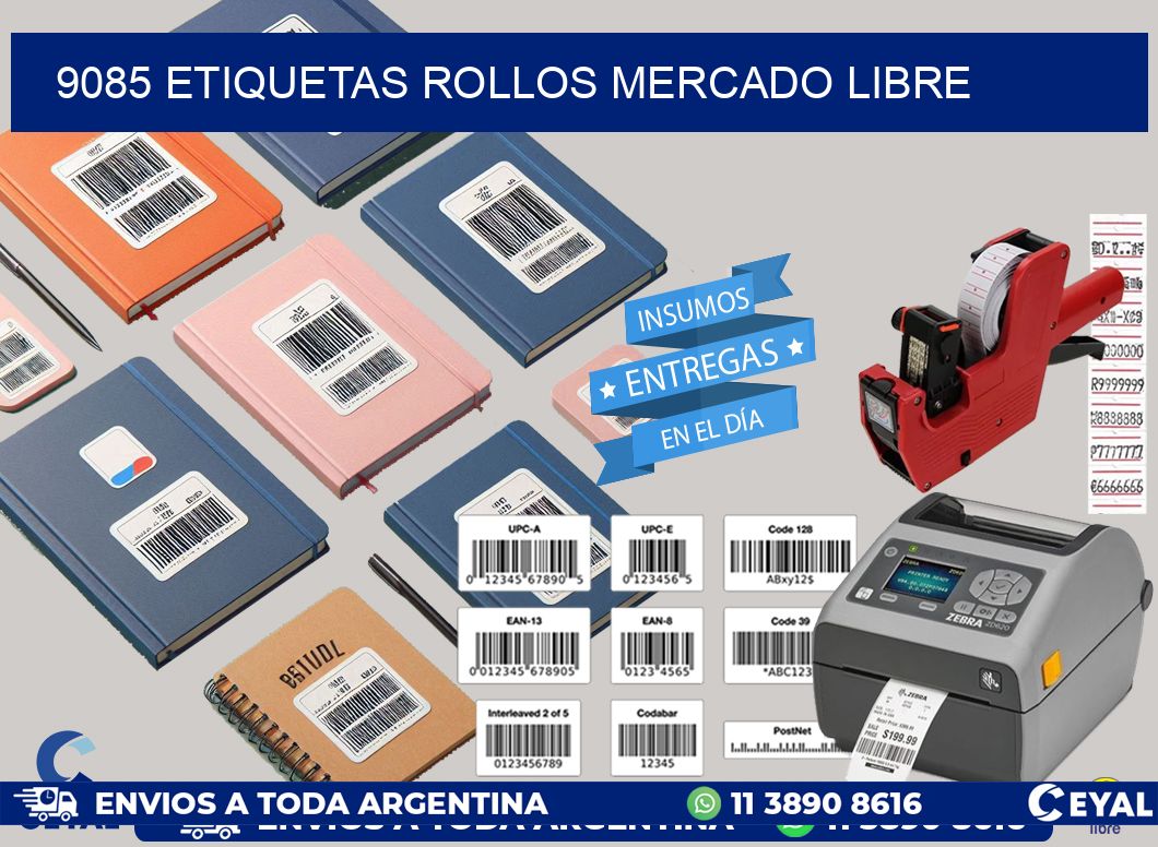 9085 etiquetas rollos MERCADO LIBRE