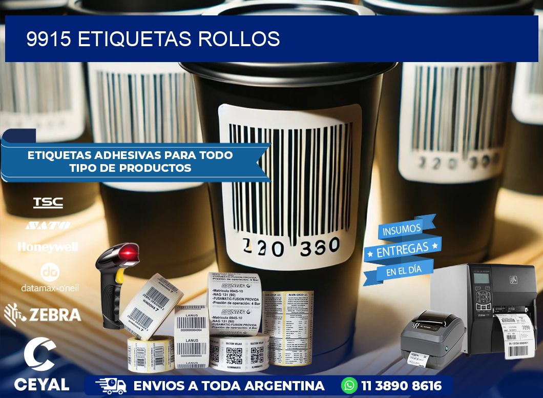 9915 etiquetas rollos