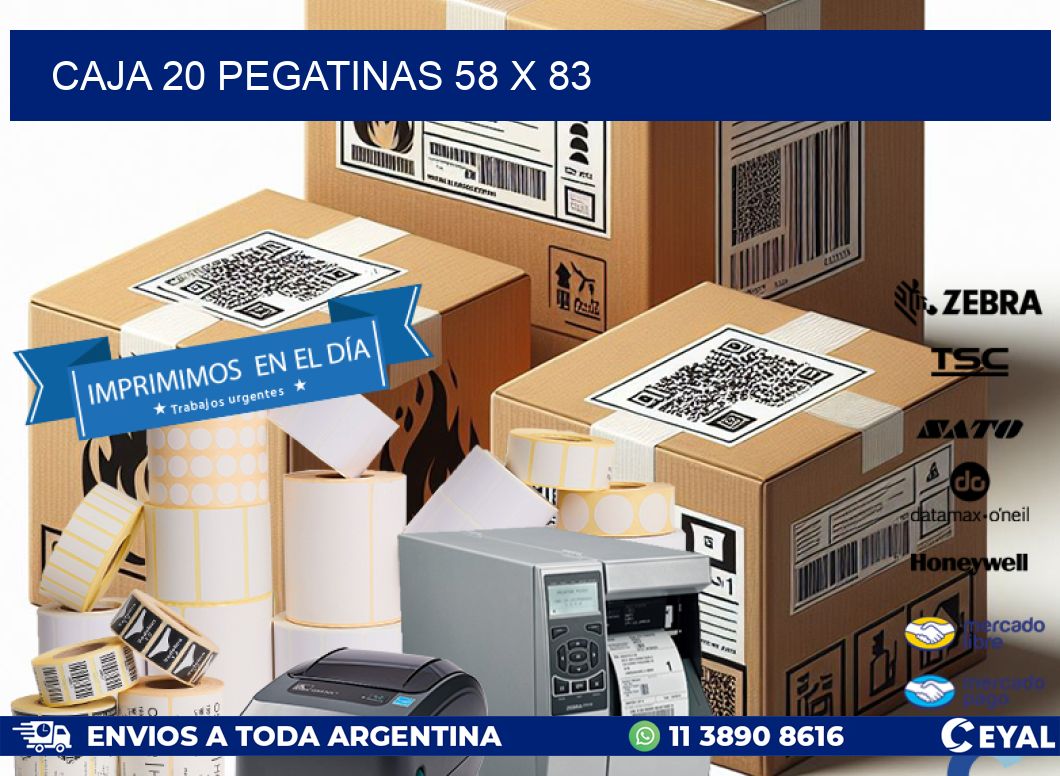 CAJA 20 PEGATINAS 58 x 83