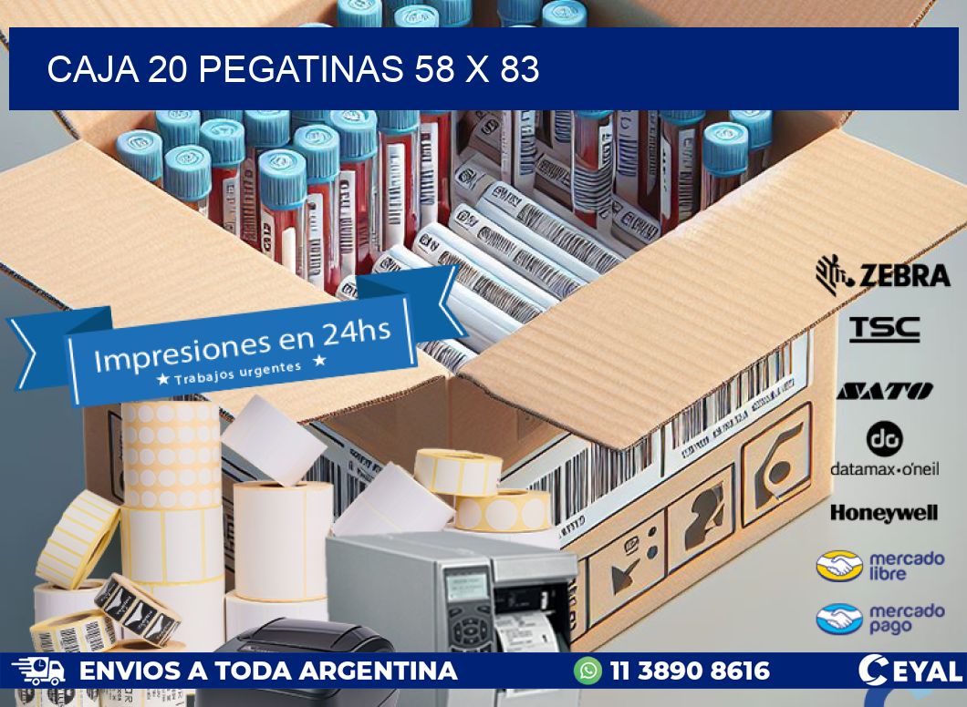 CAJA 20 PEGATINAS 58 x 83