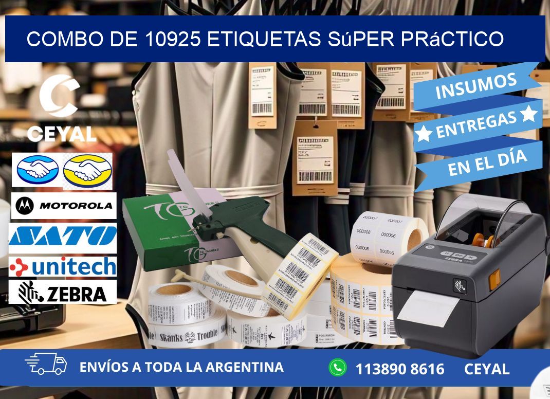 Combo de 10925 etiquetas súper práctico