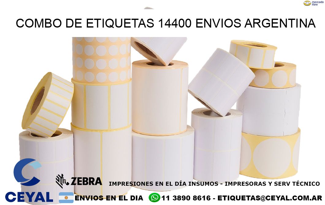 Combo de etiquetas 14400 ENVIOS ARGENTINA