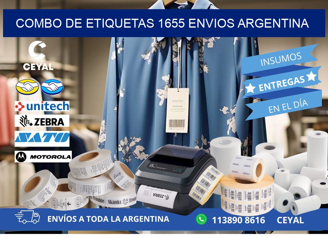 Combo de etiquetas 1655 ENVIOS ARGENTINA