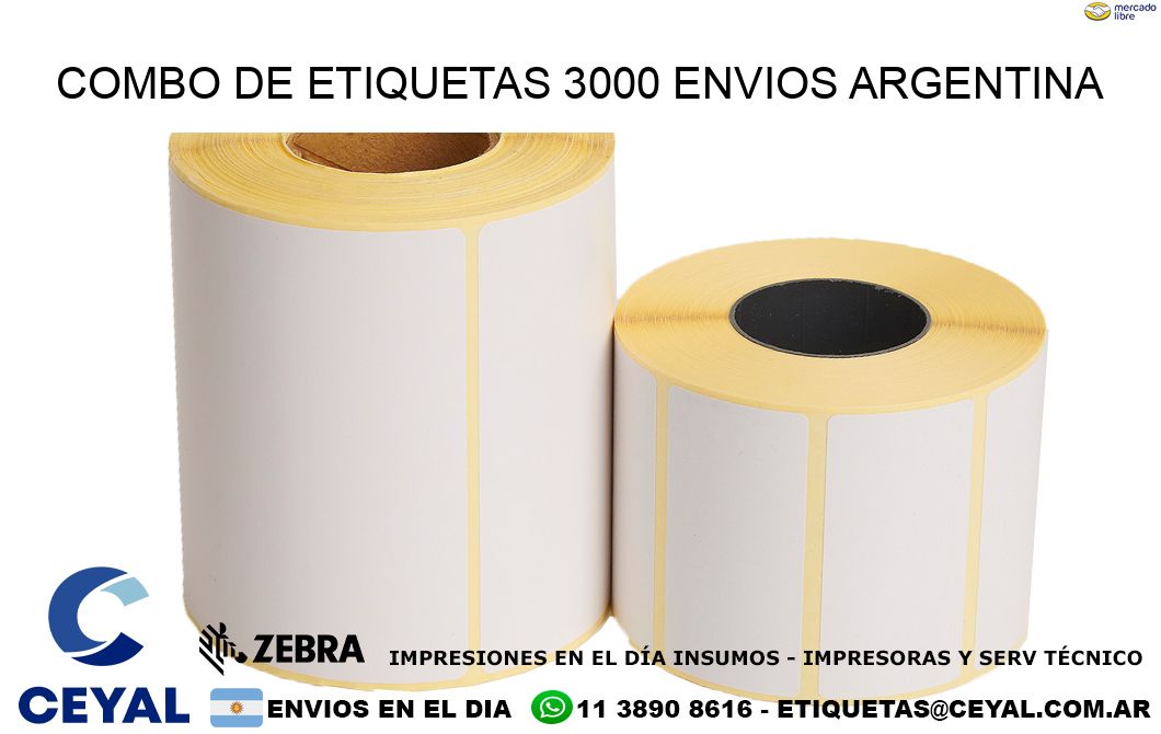 Combo de etiquetas 3000 ENVIOS ARGENTINA