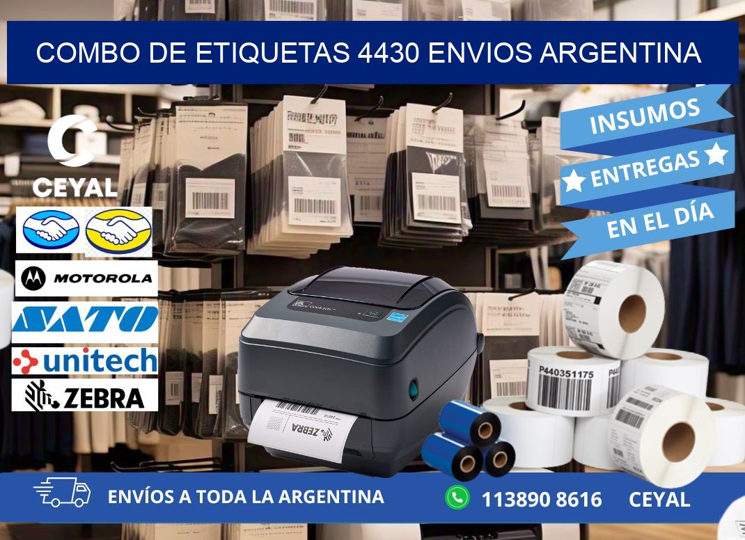 Combo de etiquetas 4430 ENVIOS ARGENTINA