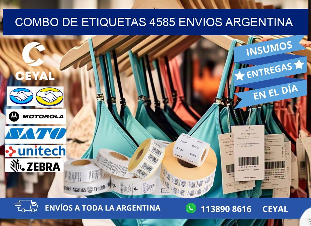 Combo de etiquetas 4585 ENVIOS ARGENTINA