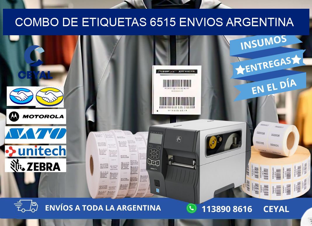 Combo de etiquetas 6515 ENVIOS ARGENTINA