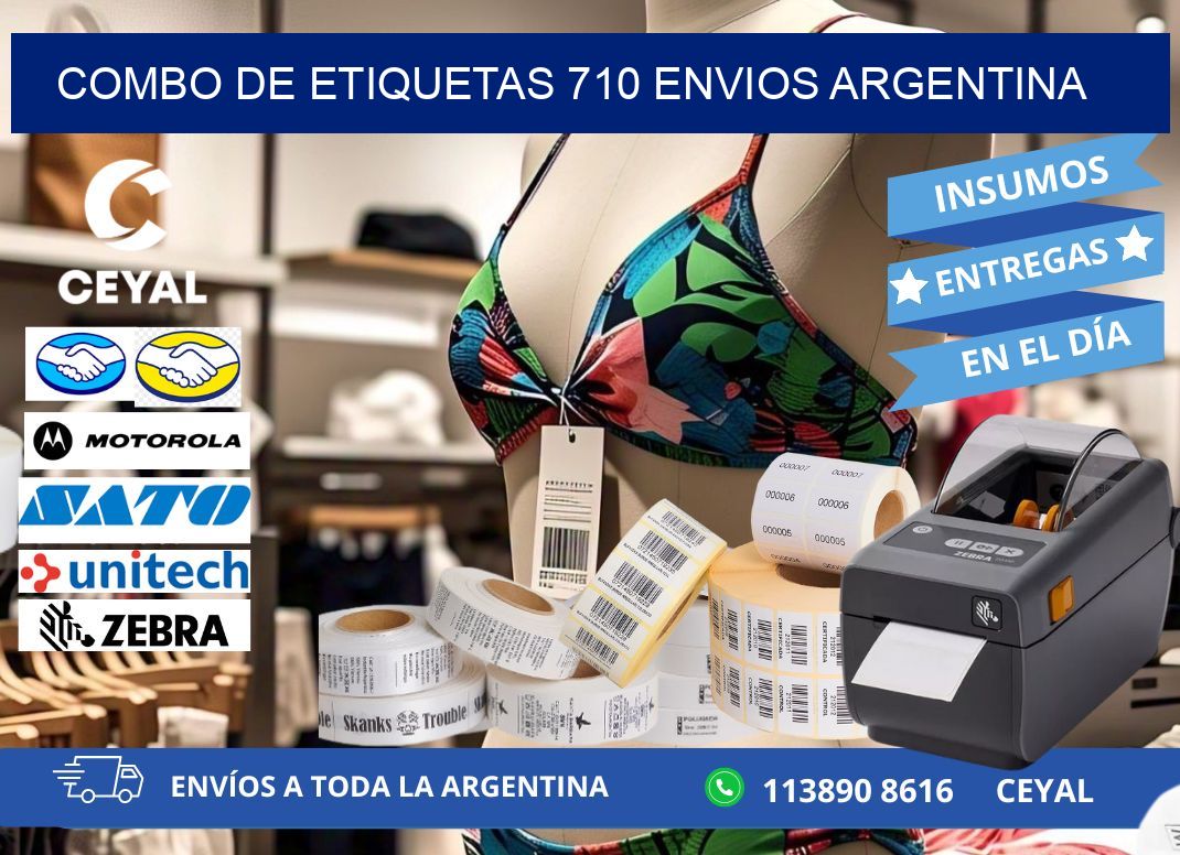 Combo de etiquetas 710 ENVIOS ARGENTINA