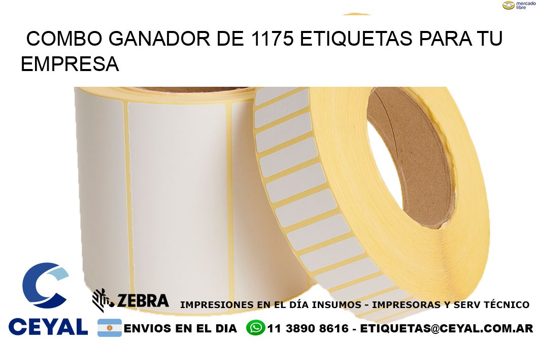 Combo ganador de 1175 etiquetas para tu empresa