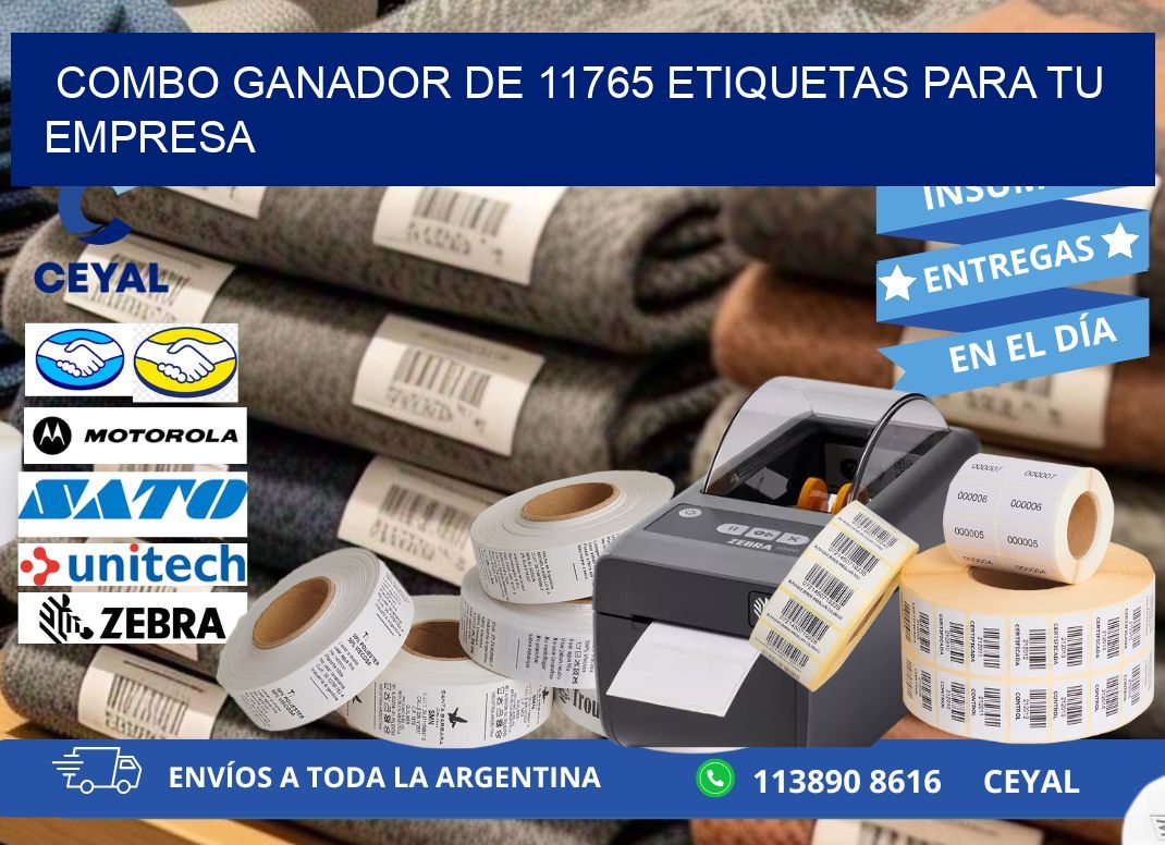 Combo ganador de 11765 etiquetas para tu empresa