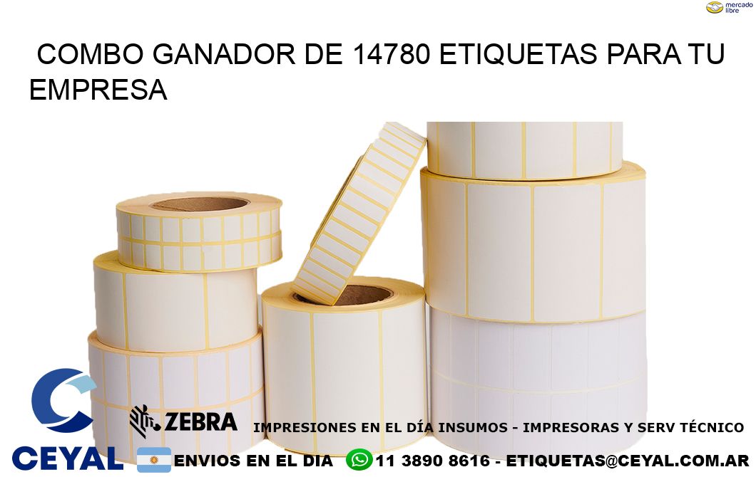 Combo ganador de 14780 etiquetas para tu empresa