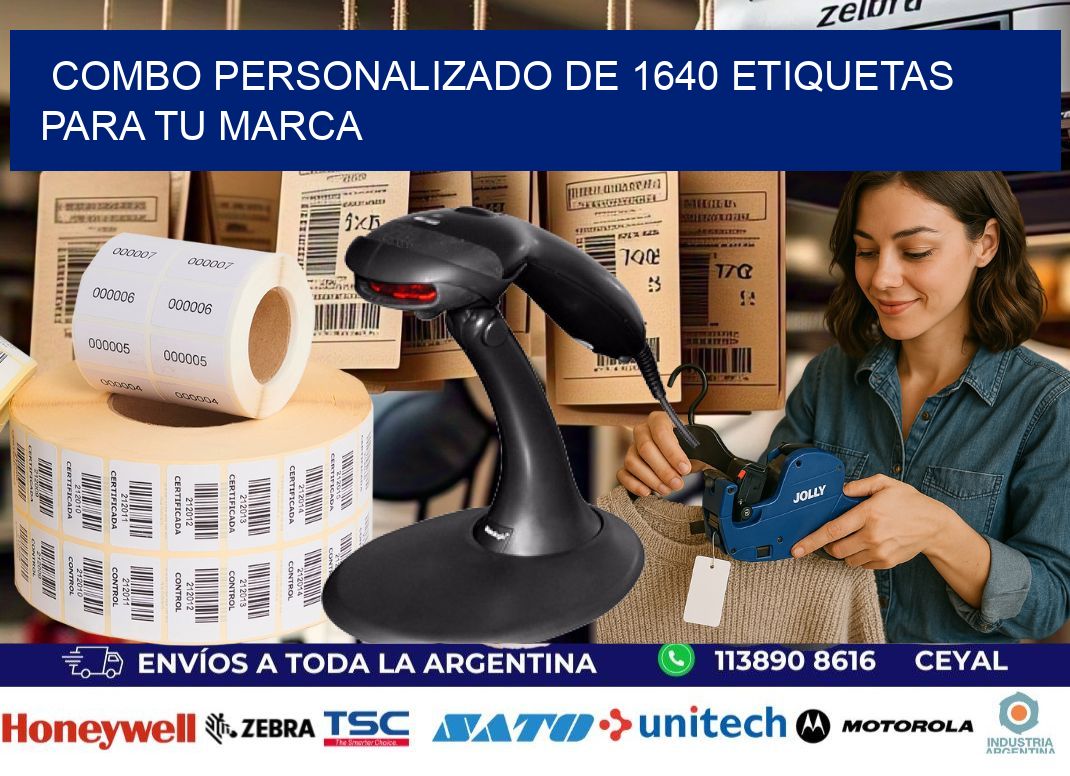 Combo personalizado de 1640 etiquetas para tu marca