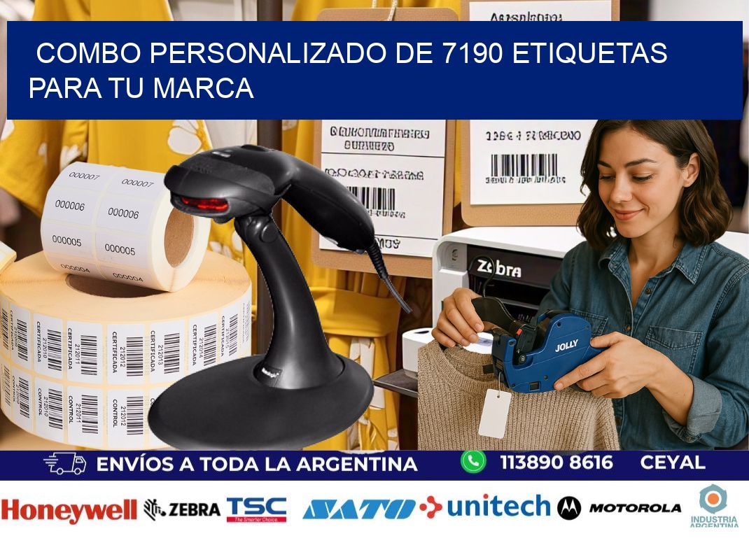 Combo personalizado de 7190 etiquetas para tu marca