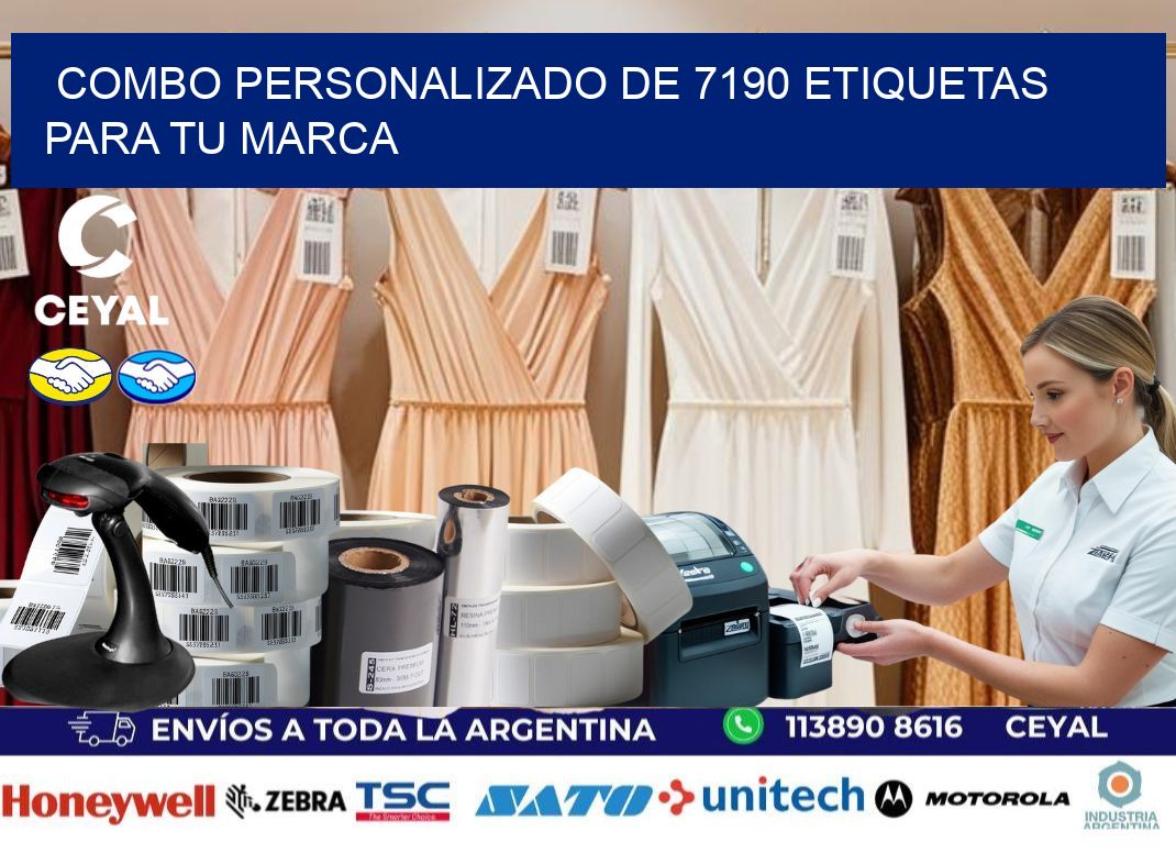 Combo personalizado de 7190 etiquetas para tu marca