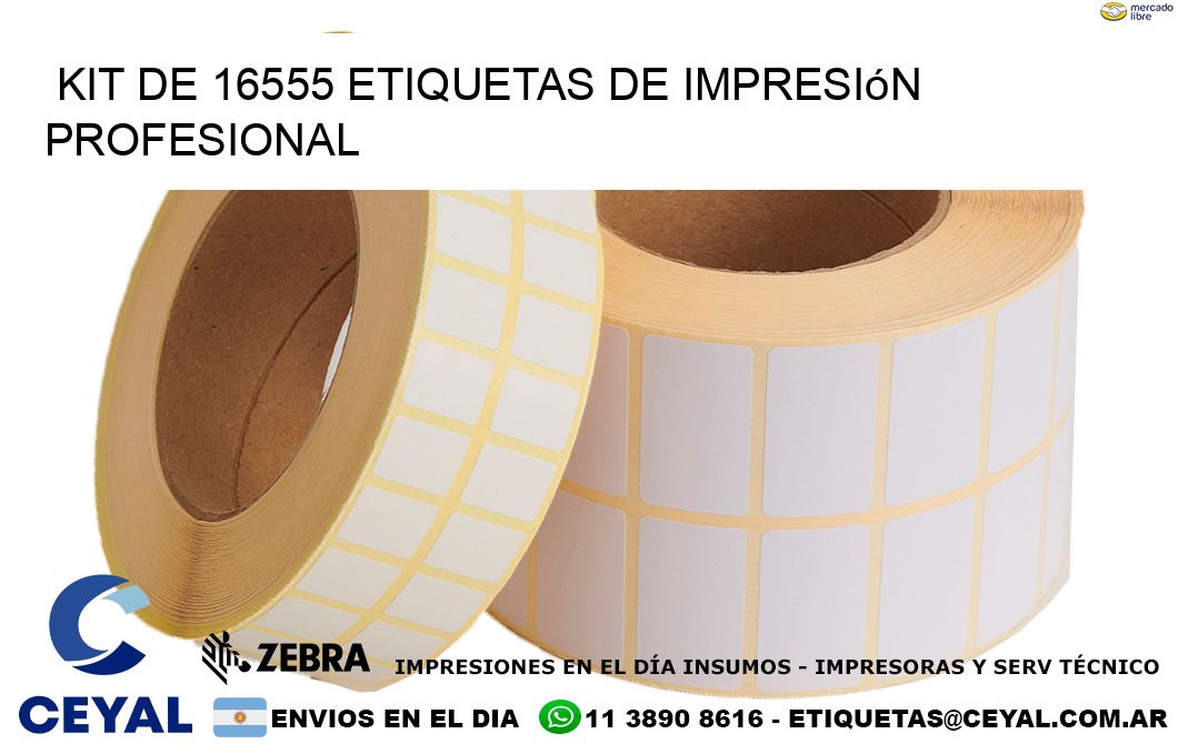 Kit de 16555 etiquetas de impresión profesional