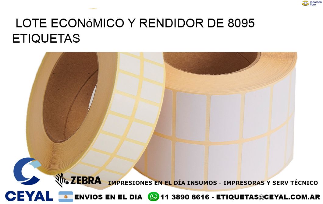 Lote económico y rendidor de 8095 etiquetas