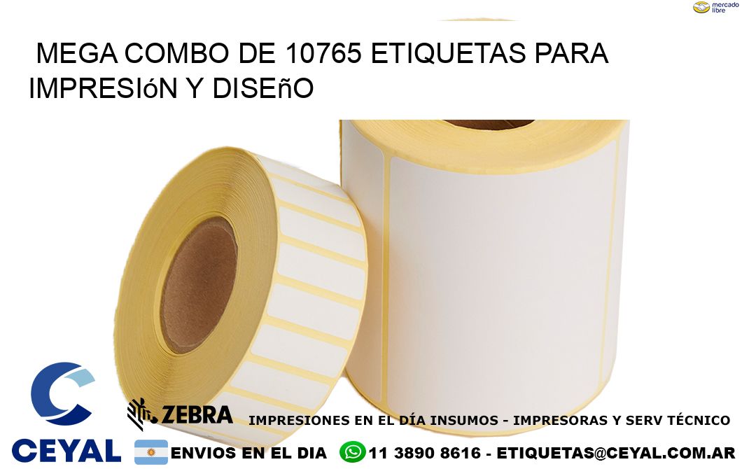 Mega combo de 10765 etiquetas para impresión y diseño