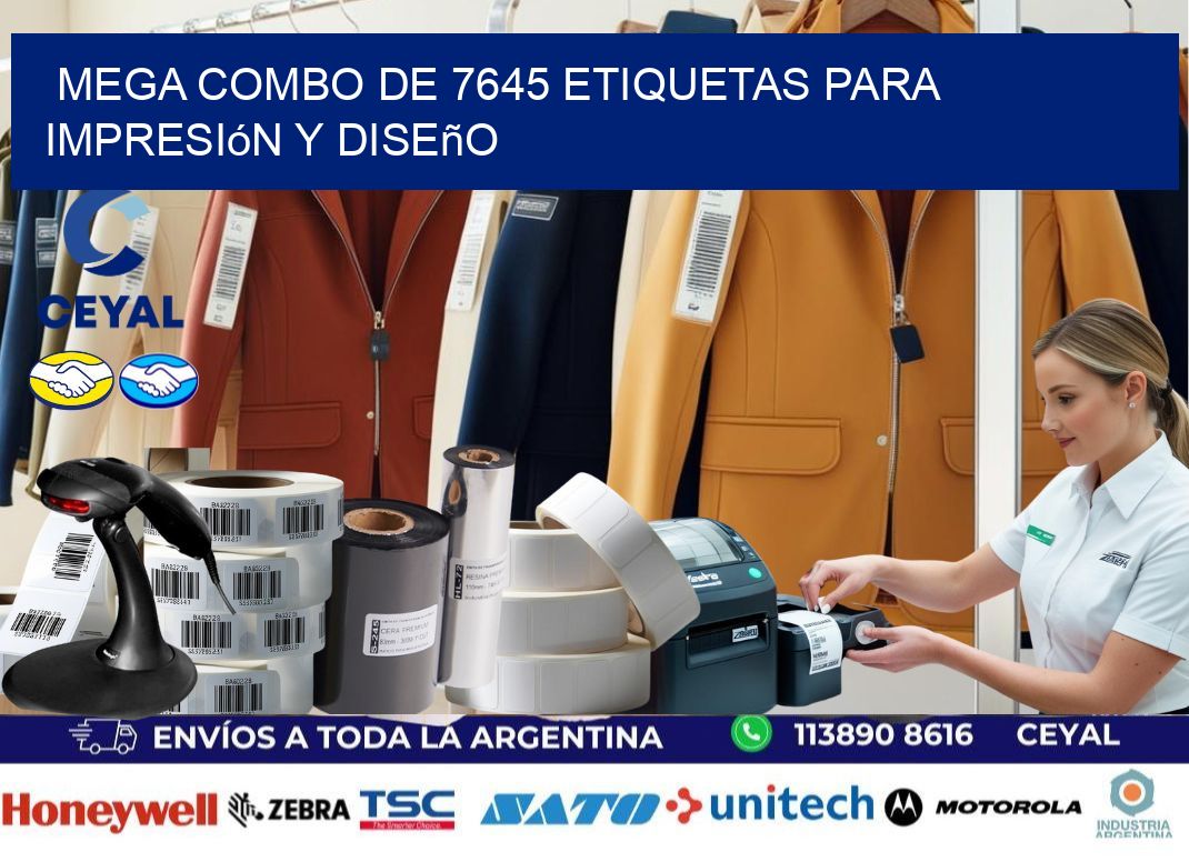 Mega combo de 7645 etiquetas para impresión y diseño