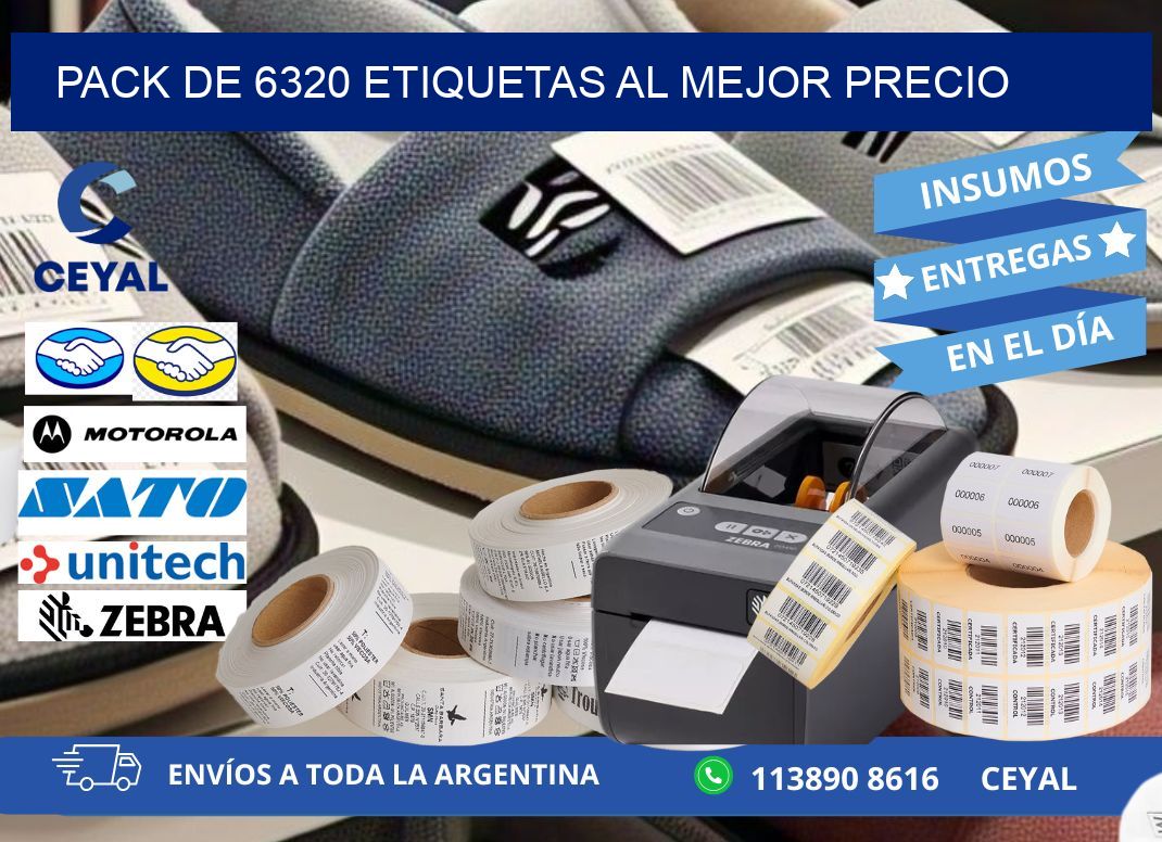 Pack de 6320 etiquetas al mejor precio