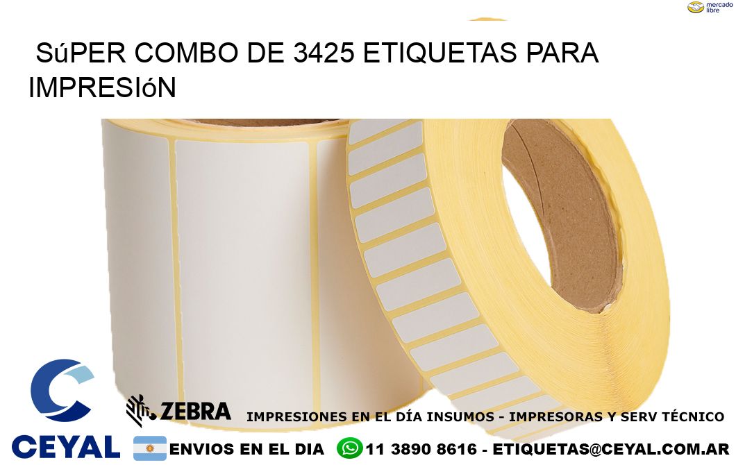 Súper combo de 3425 etiquetas para impresión