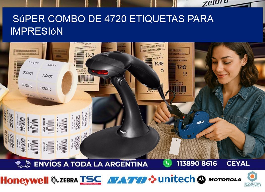 Súper combo de 4720 etiquetas para impresión