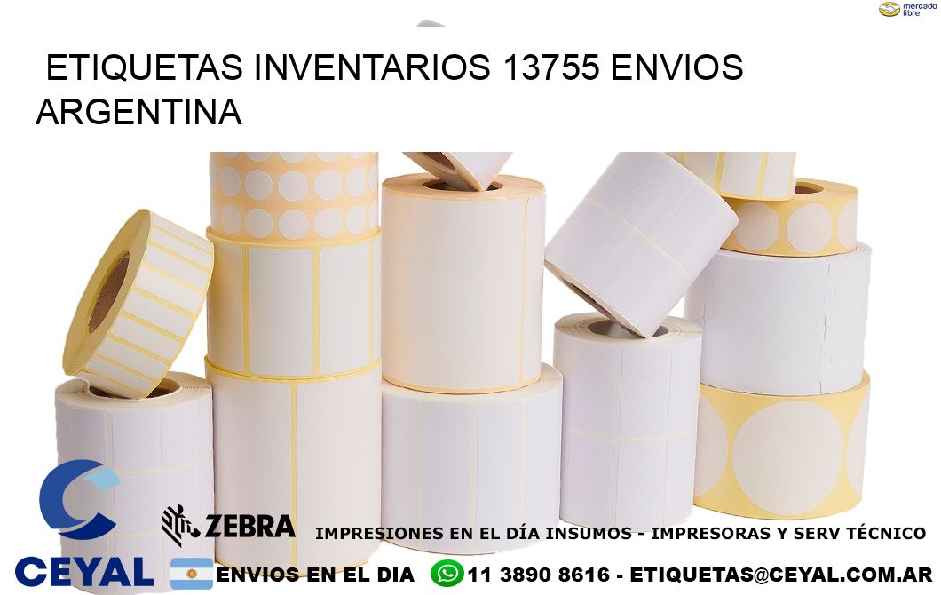 etiquetas inventarios 13755 ENVIOS ARGENTINA