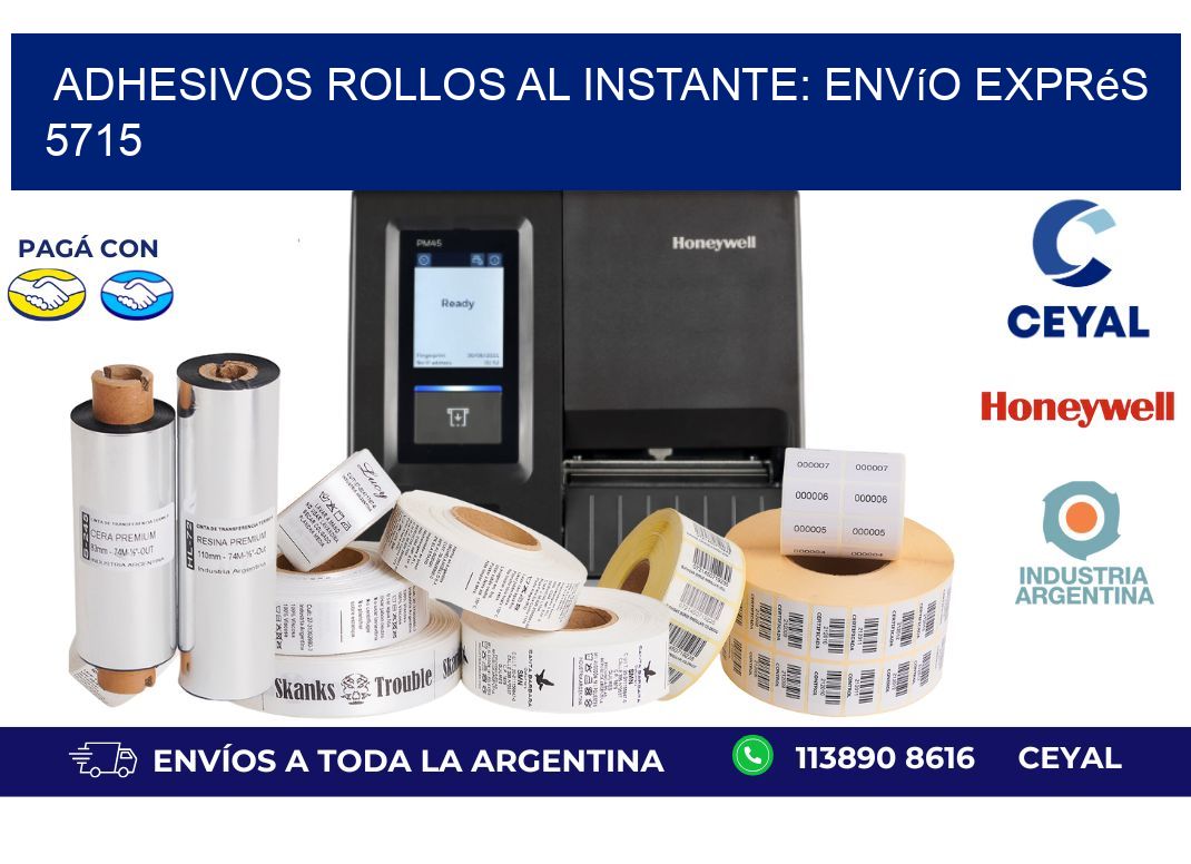 Adhesivos rollos al Instante: Envío Exprés 5715