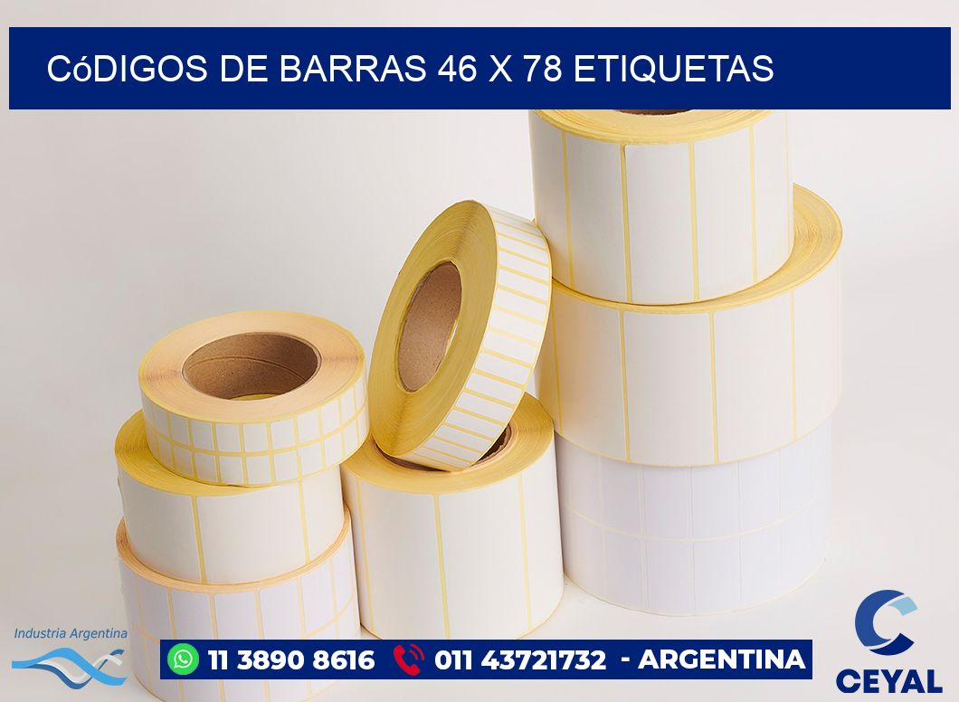 Códigos de Barras 46 x 78 etiquetas