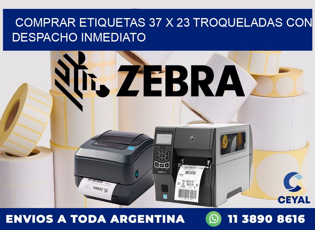 Comprar etiquetas 37 x 23 troqueladas con despacho inmediato