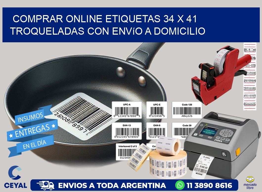 Comprar online etiquetas 34 x 41 troqueladas con envío a domicilio