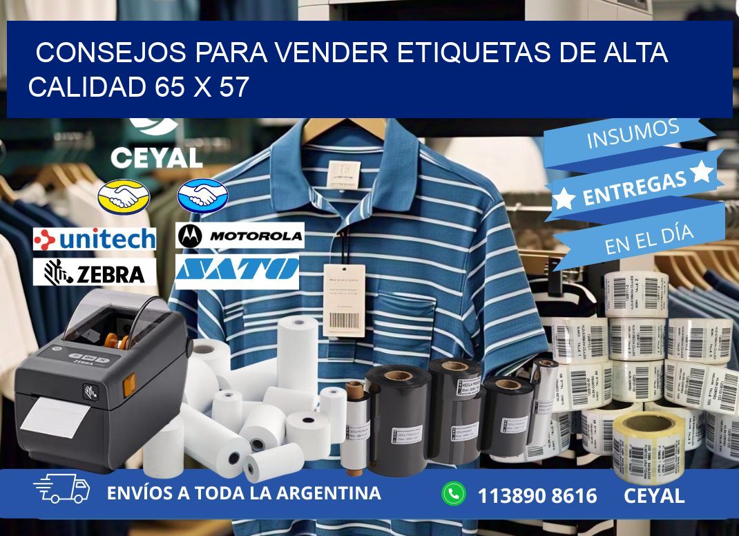 Consejos para Vender Etiquetas de Alta Calidad 65 x 57