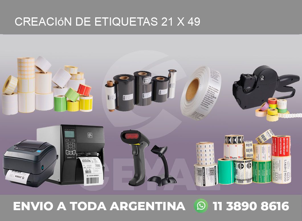 Creación de etiquetas 21 x 49