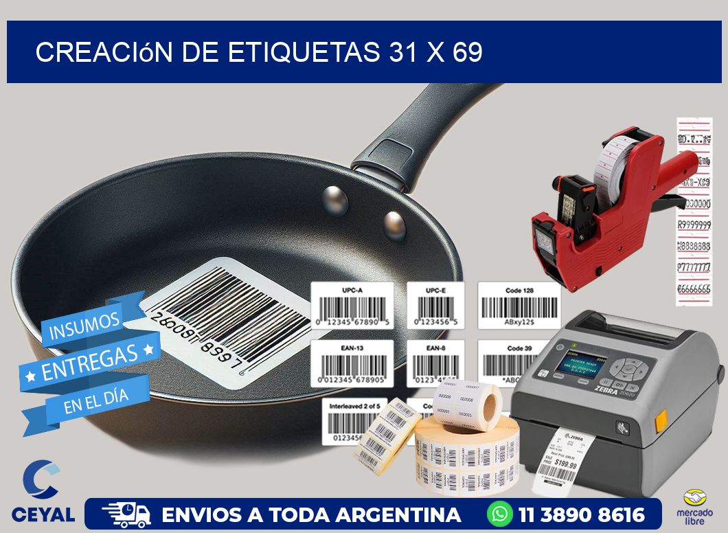 Creación de etiquetas 31 x 69