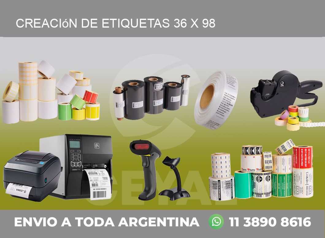 Creación de etiquetas 36 x 98