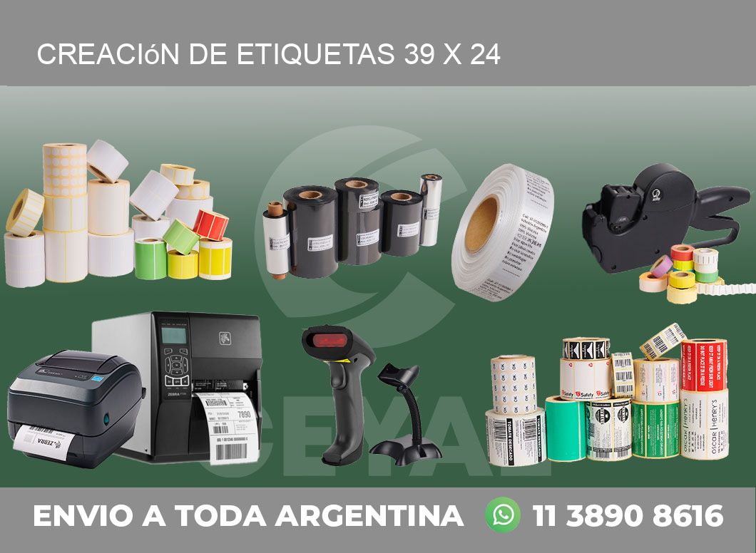Creación de etiquetas 39 x 24