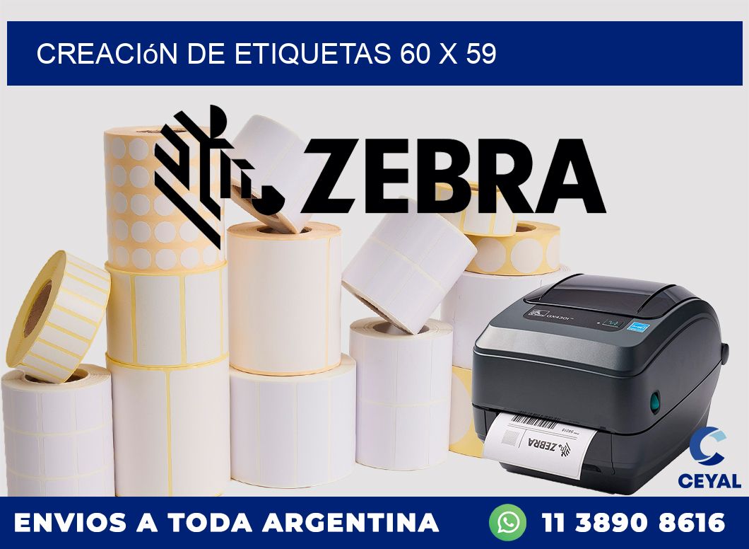 Creación de etiquetas 60 x 59