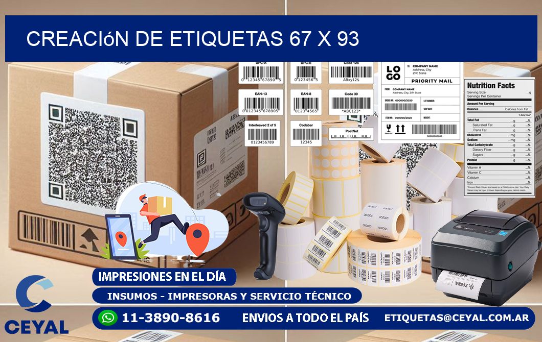 Creación de etiquetas 67 x 93