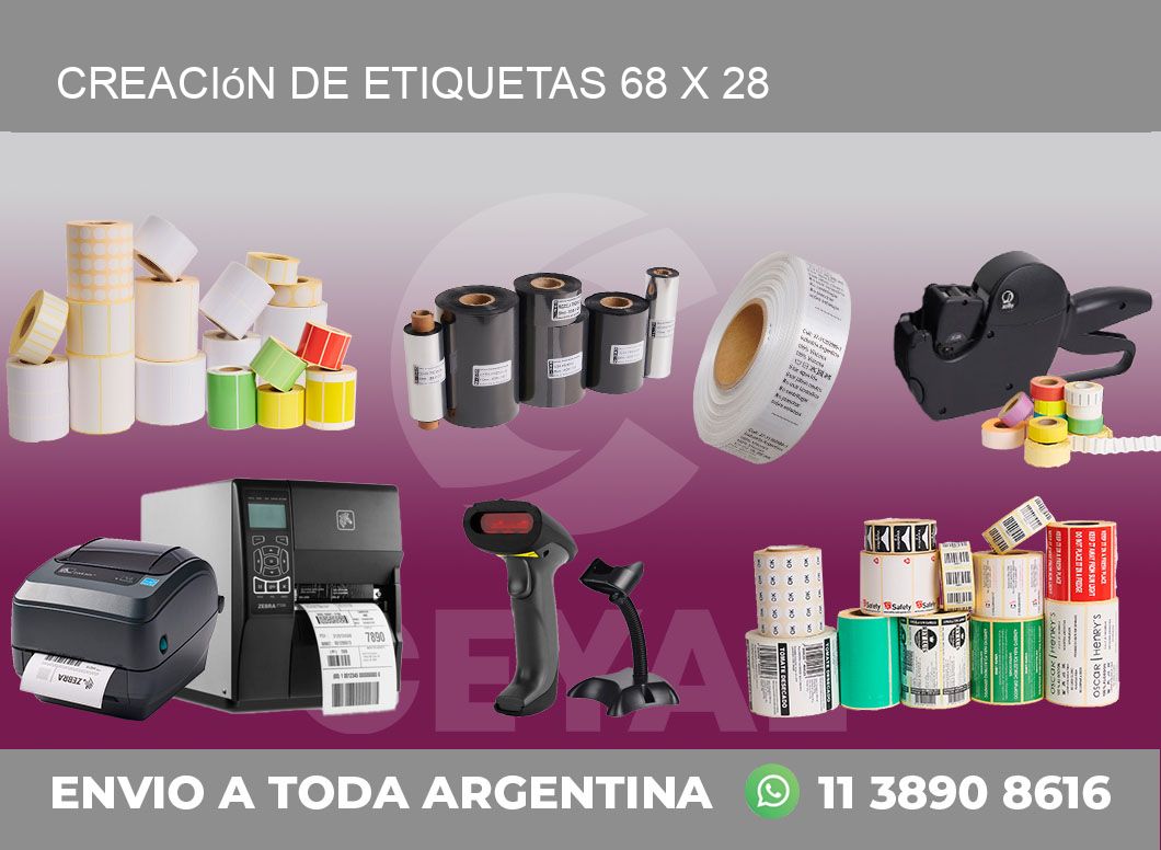 Creación de etiquetas 68 x 28