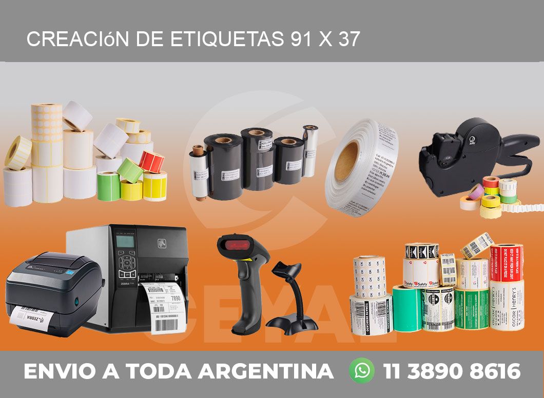 Creación de etiquetas 91 x 37