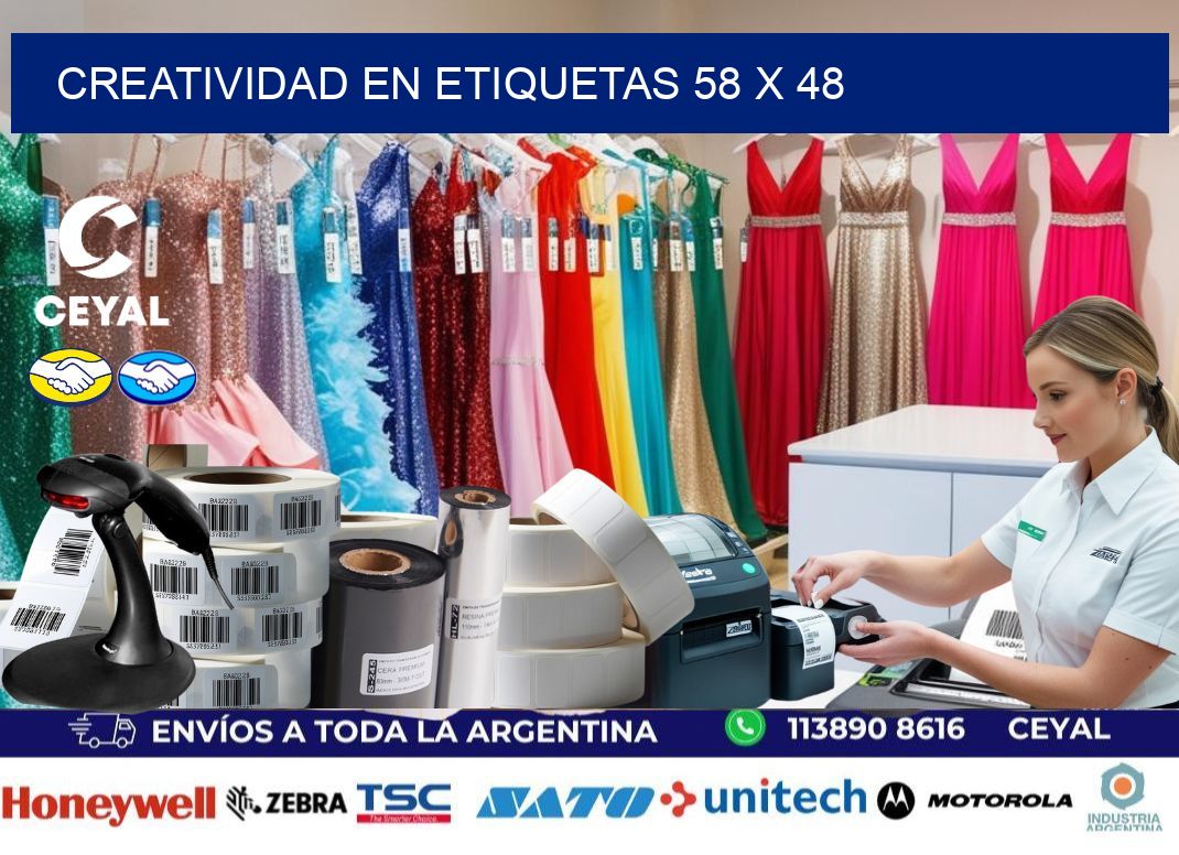 Creatividad en etiquetas 58 x 48