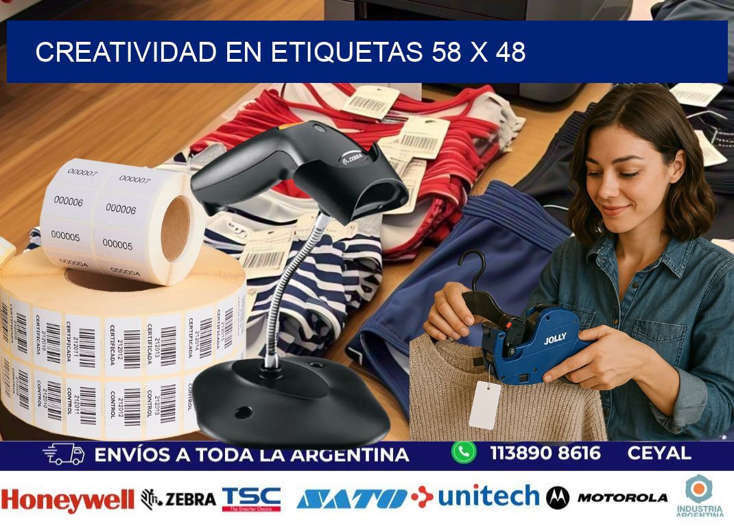 Creatividad en etiquetas 58 x 48