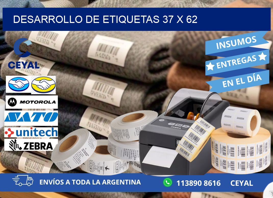 Desarrollo de etiquetas 37 x 62