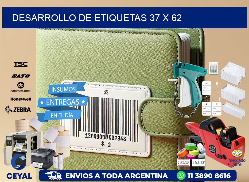 Desarrollo de etiquetas 37 x 62