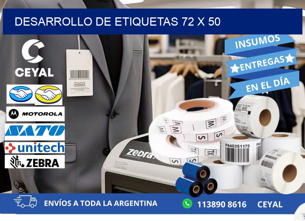 Desarrollo de etiquetas 72 x 50
