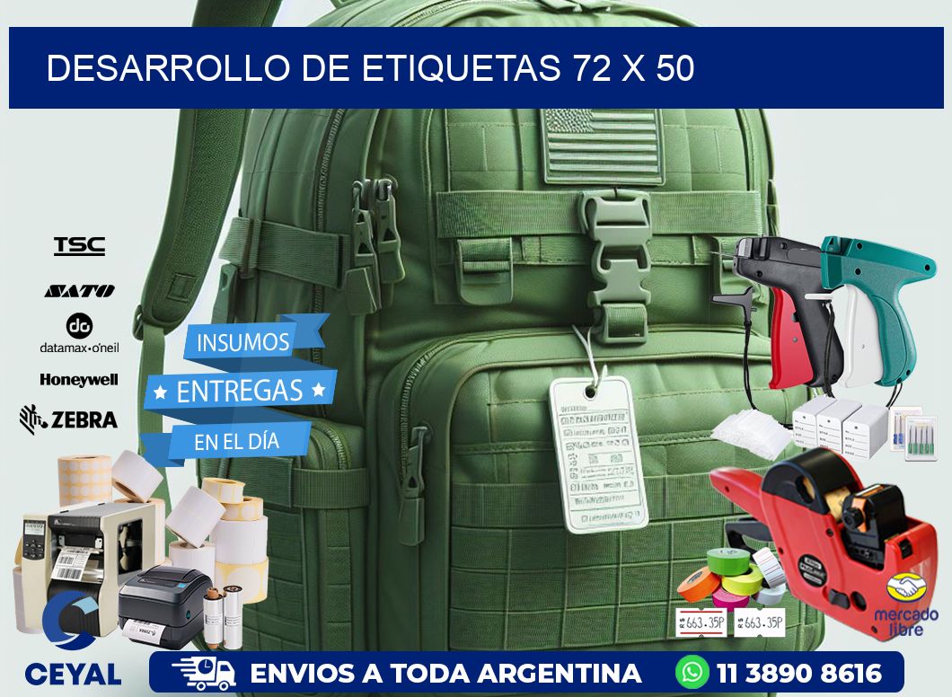 Desarrollo de etiquetas 72 x 50